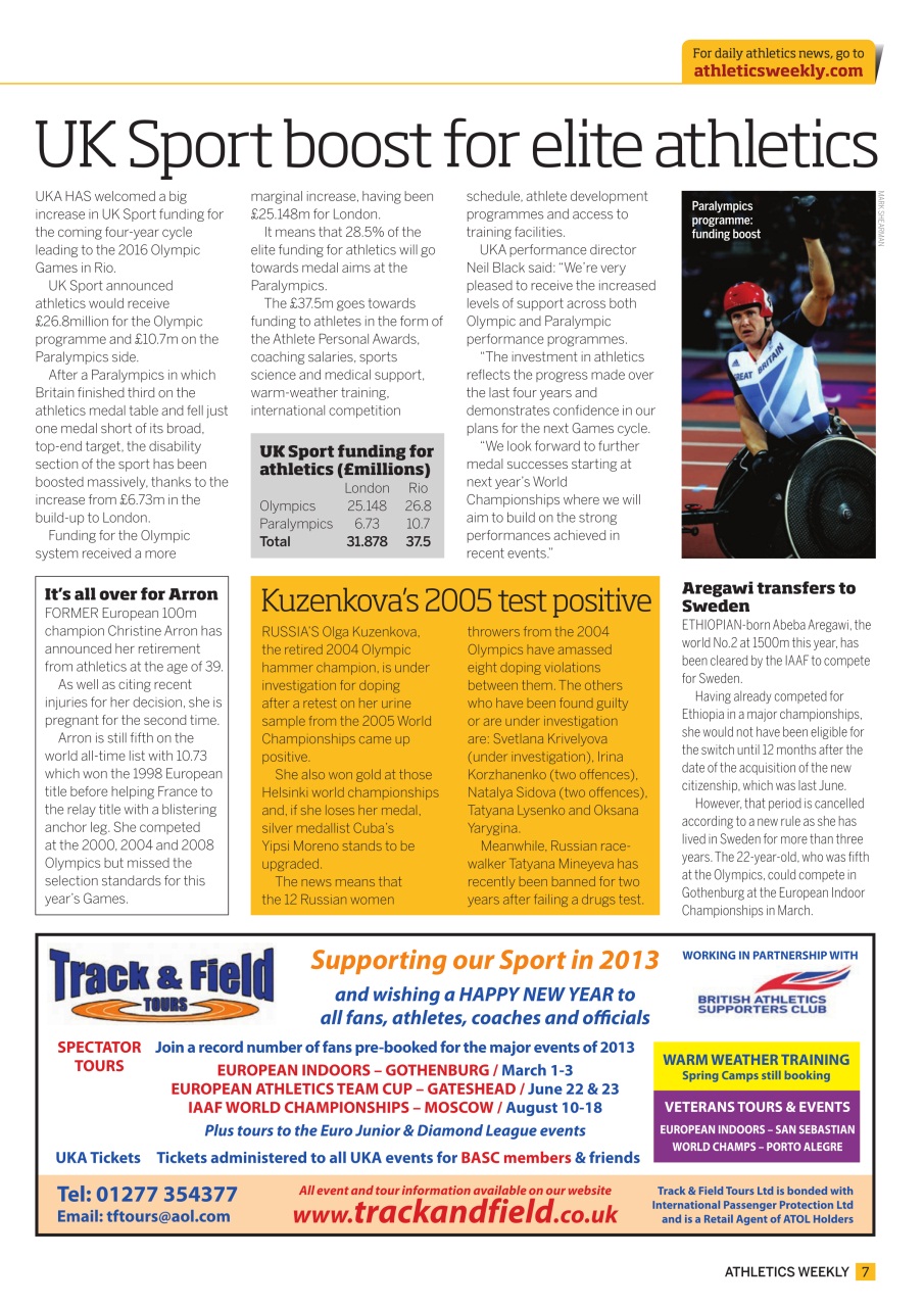 AW – Athletics Weekly Magazine Preview Pages