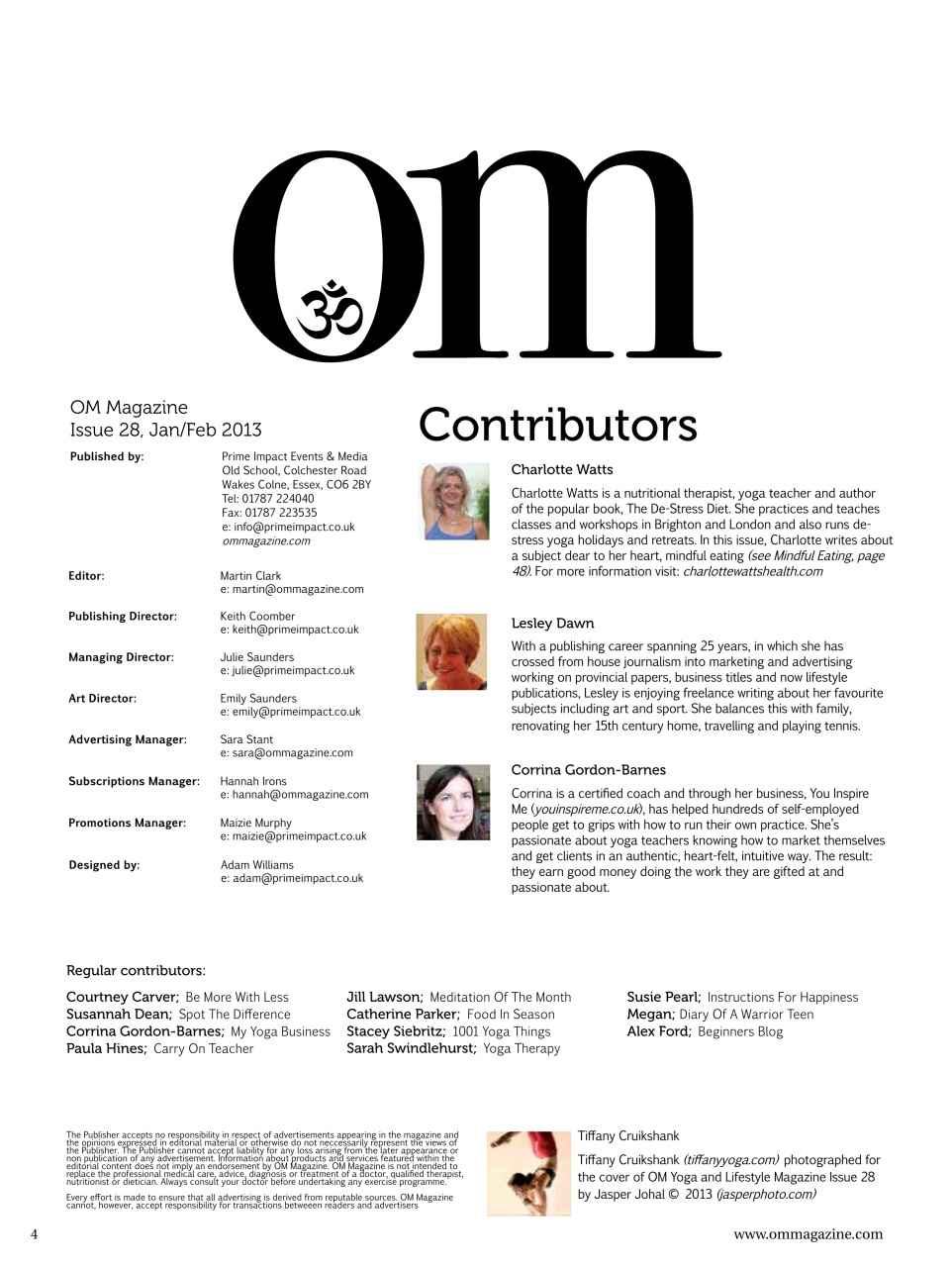 OM Yoga Magazine Preview Pages