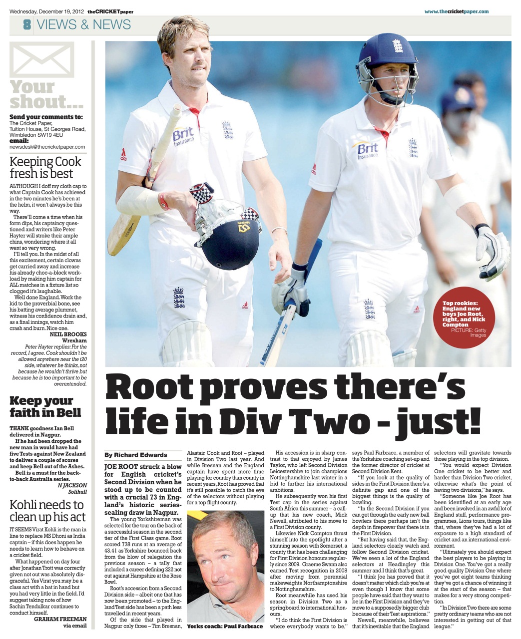 The Cricket Paper Preview Pages