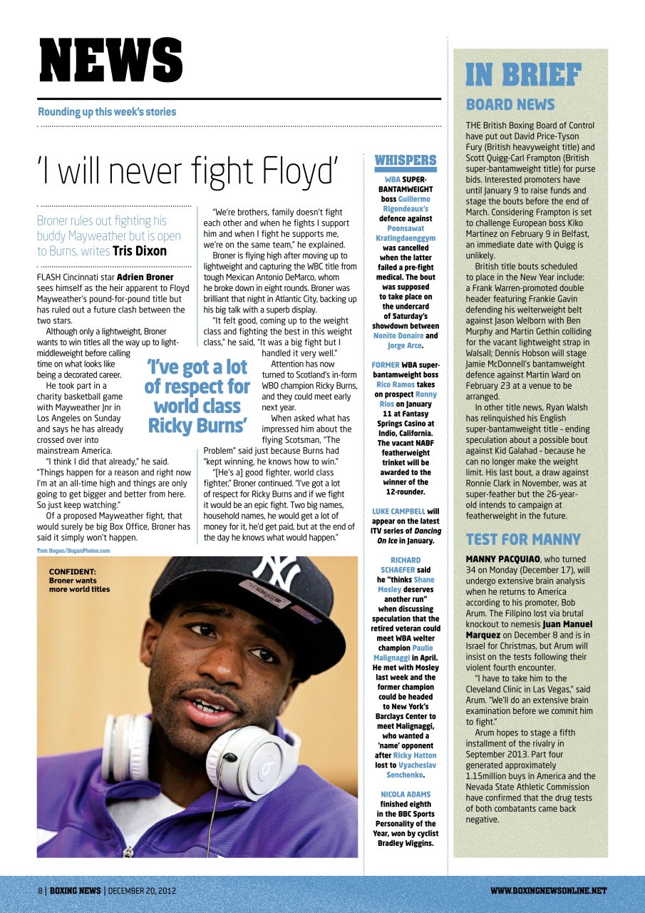 Boxing News Preview Pages