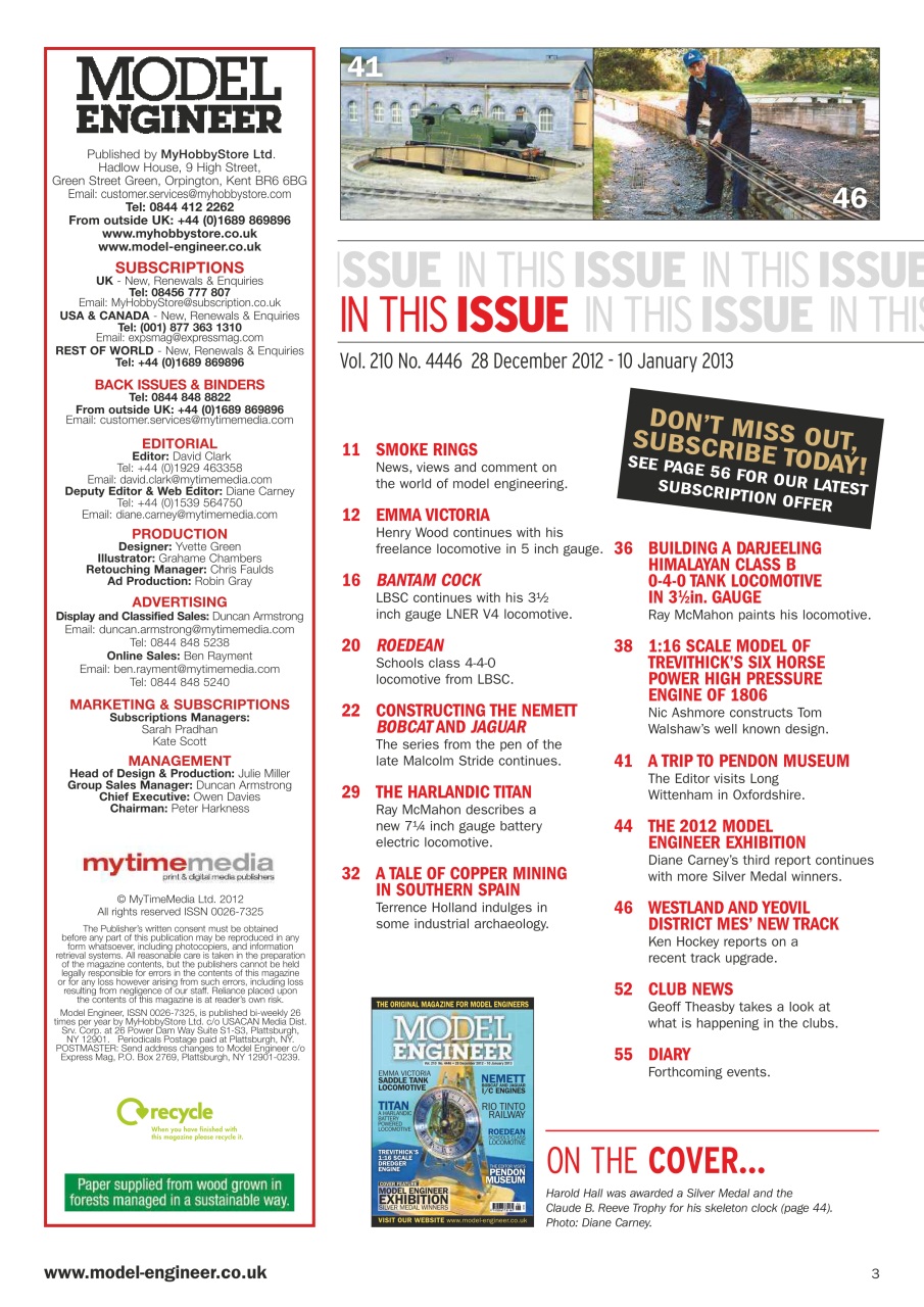 Model Engineer Preview Pages