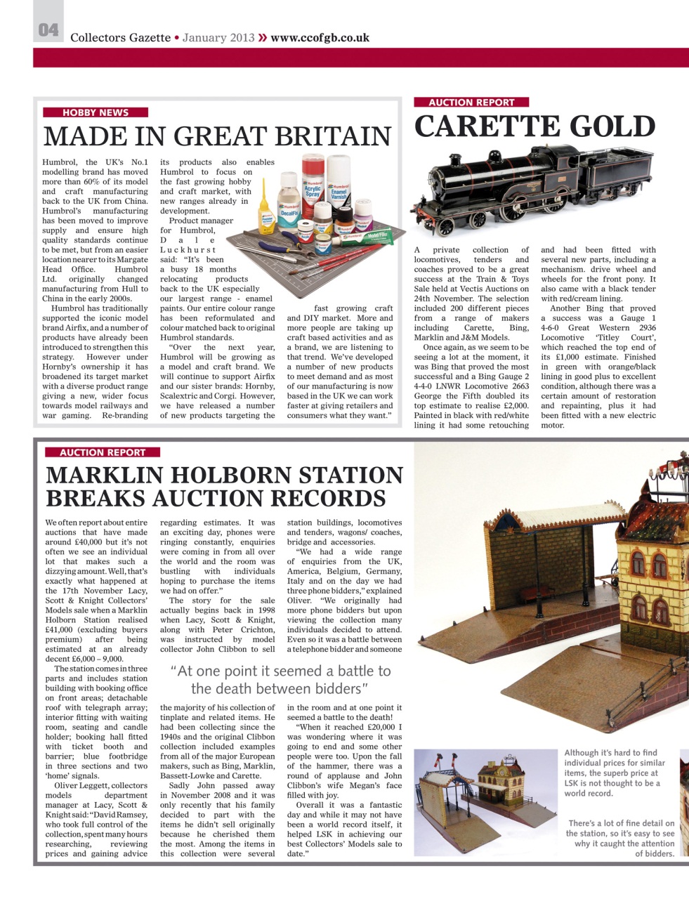 Collectors Gazette Preview Pages