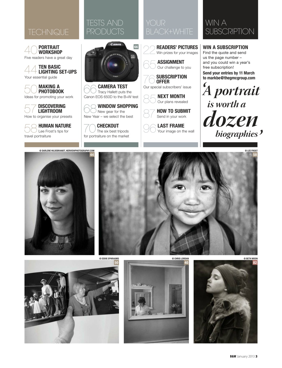 Black+White Photography Preview Pages