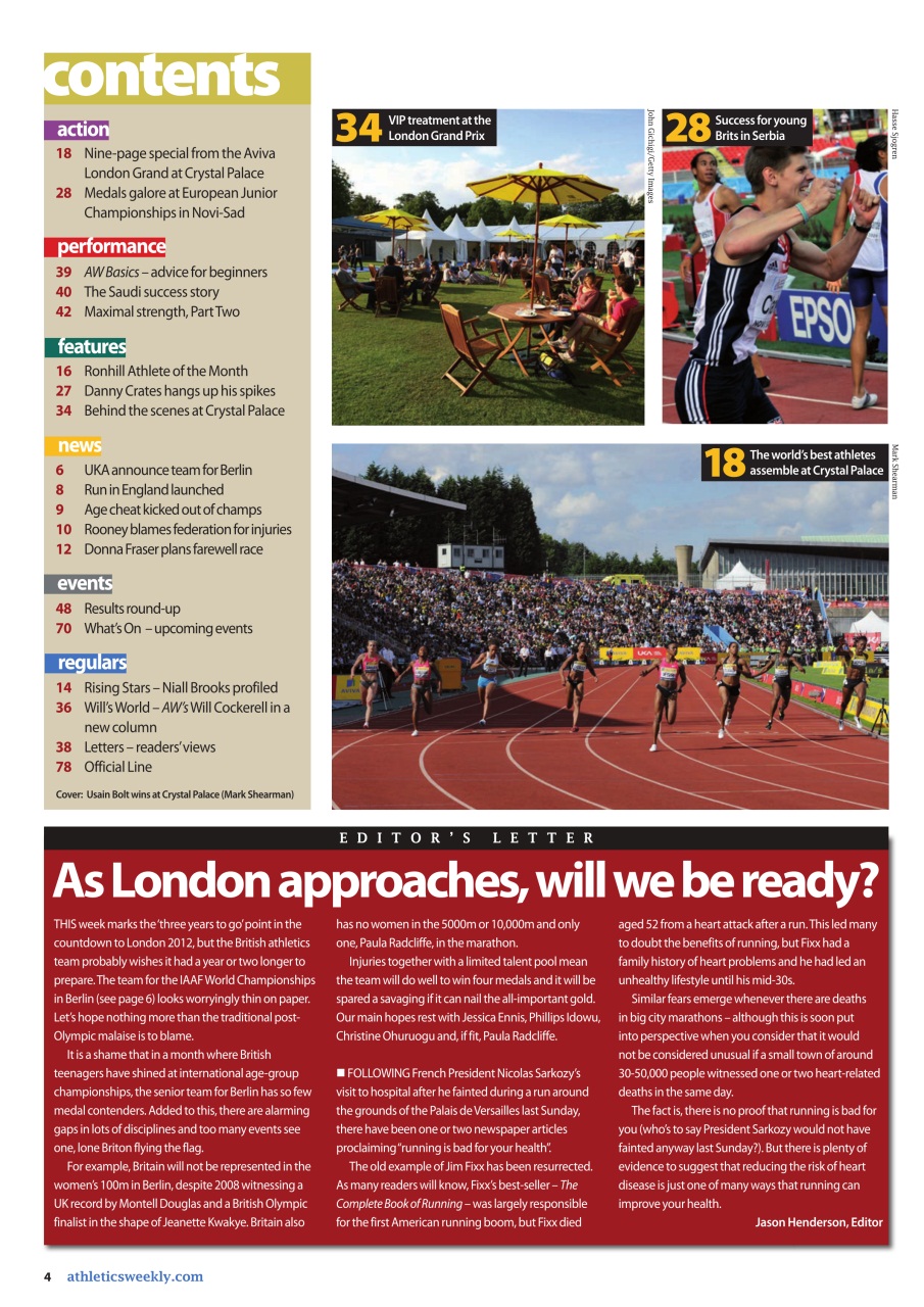 AW – Athletics Weekly Magazine Preview Pages