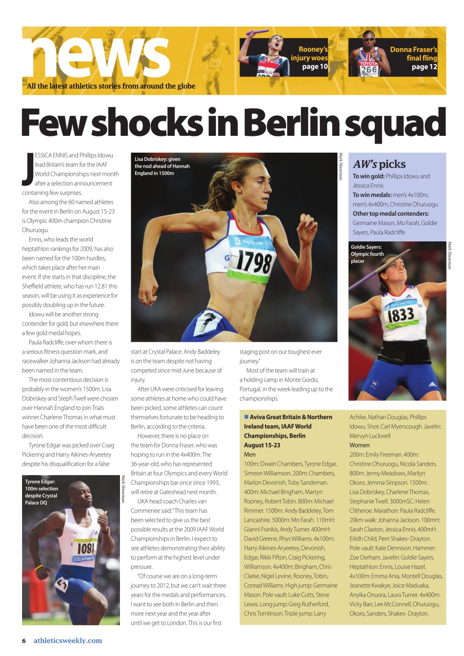 AW – Athletics Weekly Magazine Preview Pages