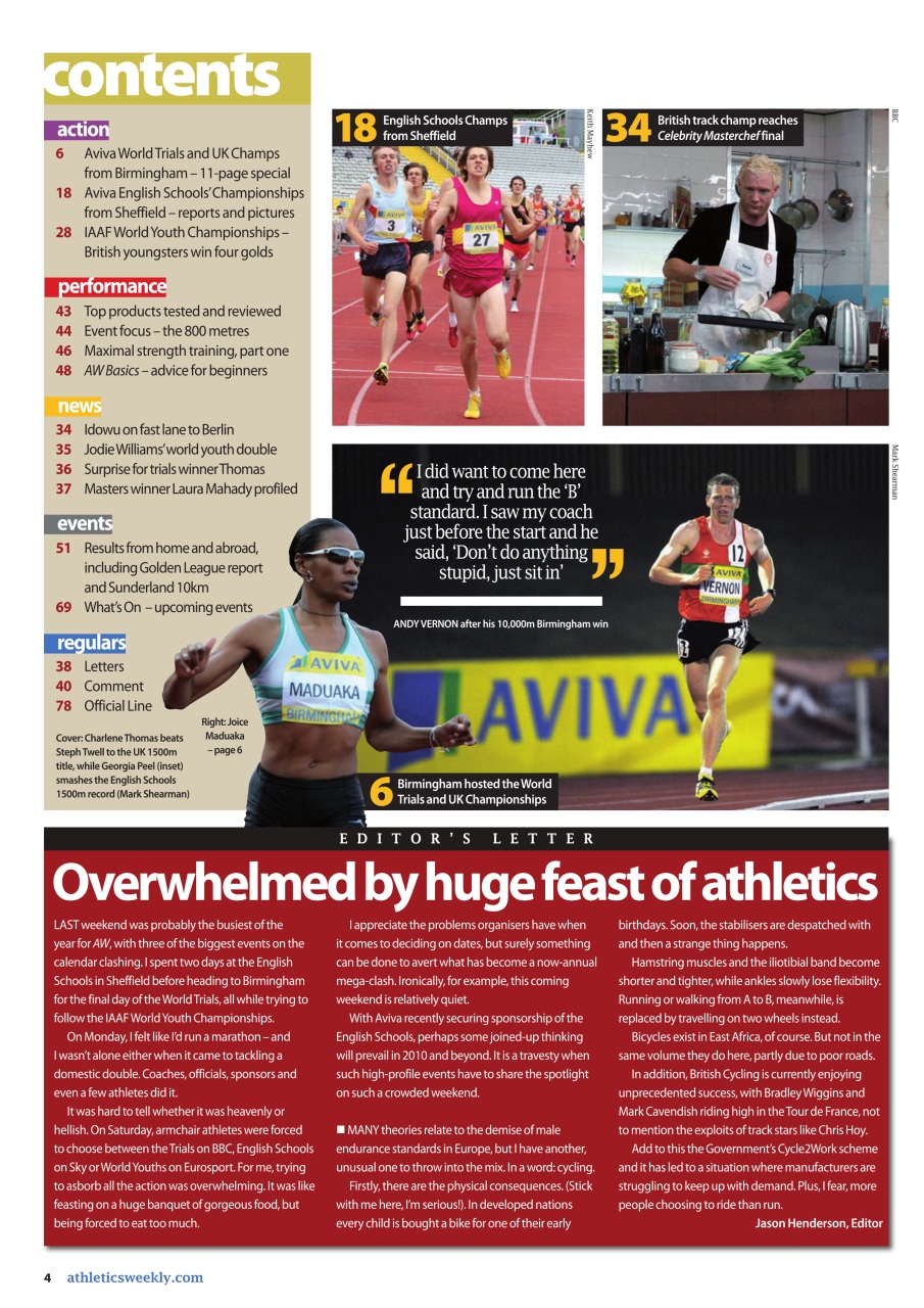 AW – Athletics Weekly Magazine Preview Pages