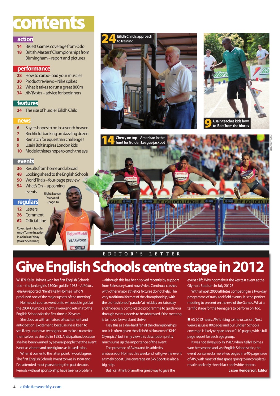 AW – Athletics Weekly Magazine Preview Pages
