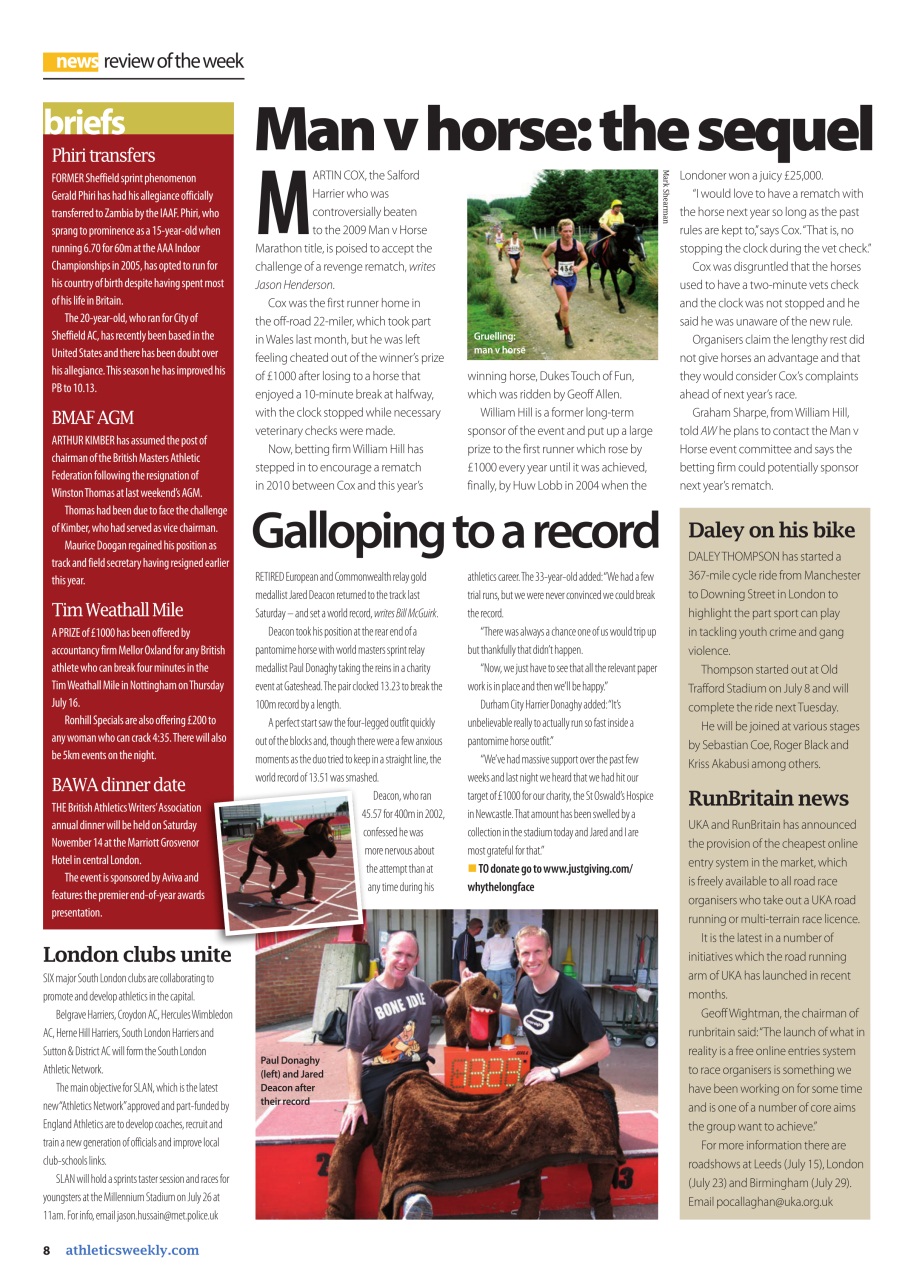 AW – Athletics Weekly Magazine Preview Pages