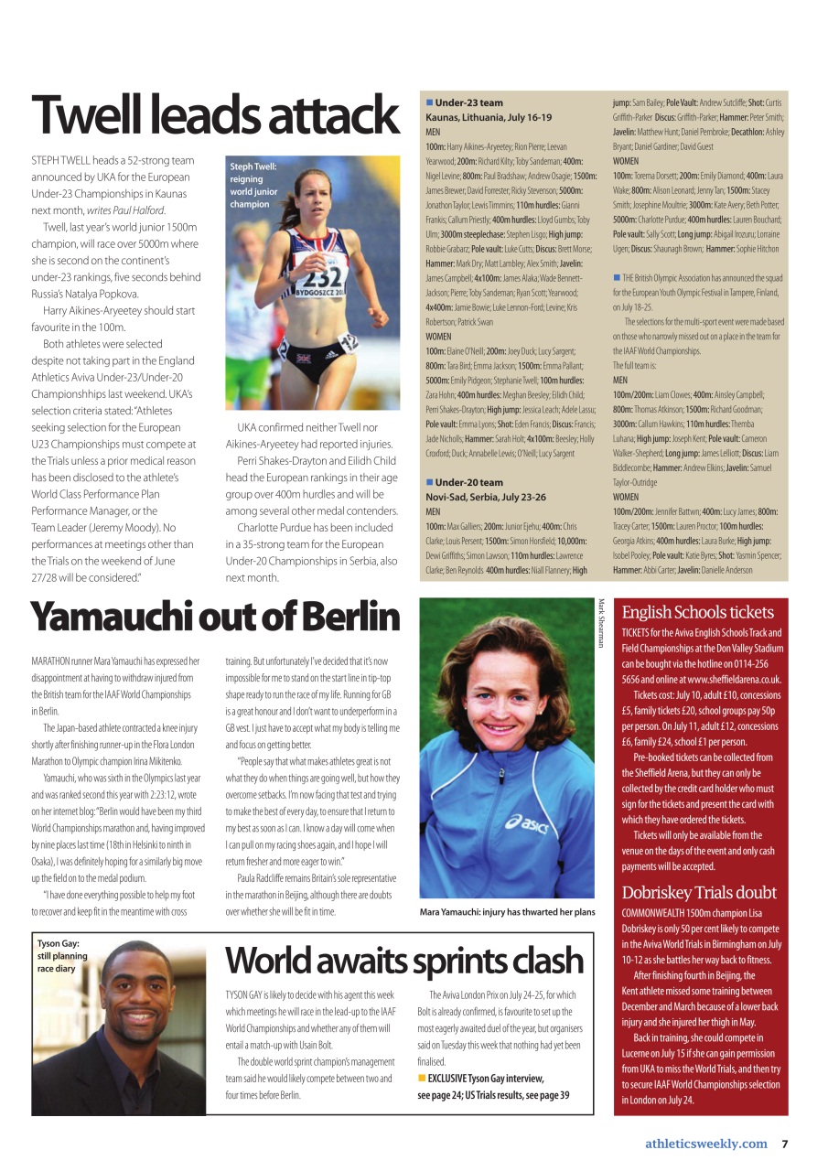 AW – Athletics Weekly Magazine Preview Pages