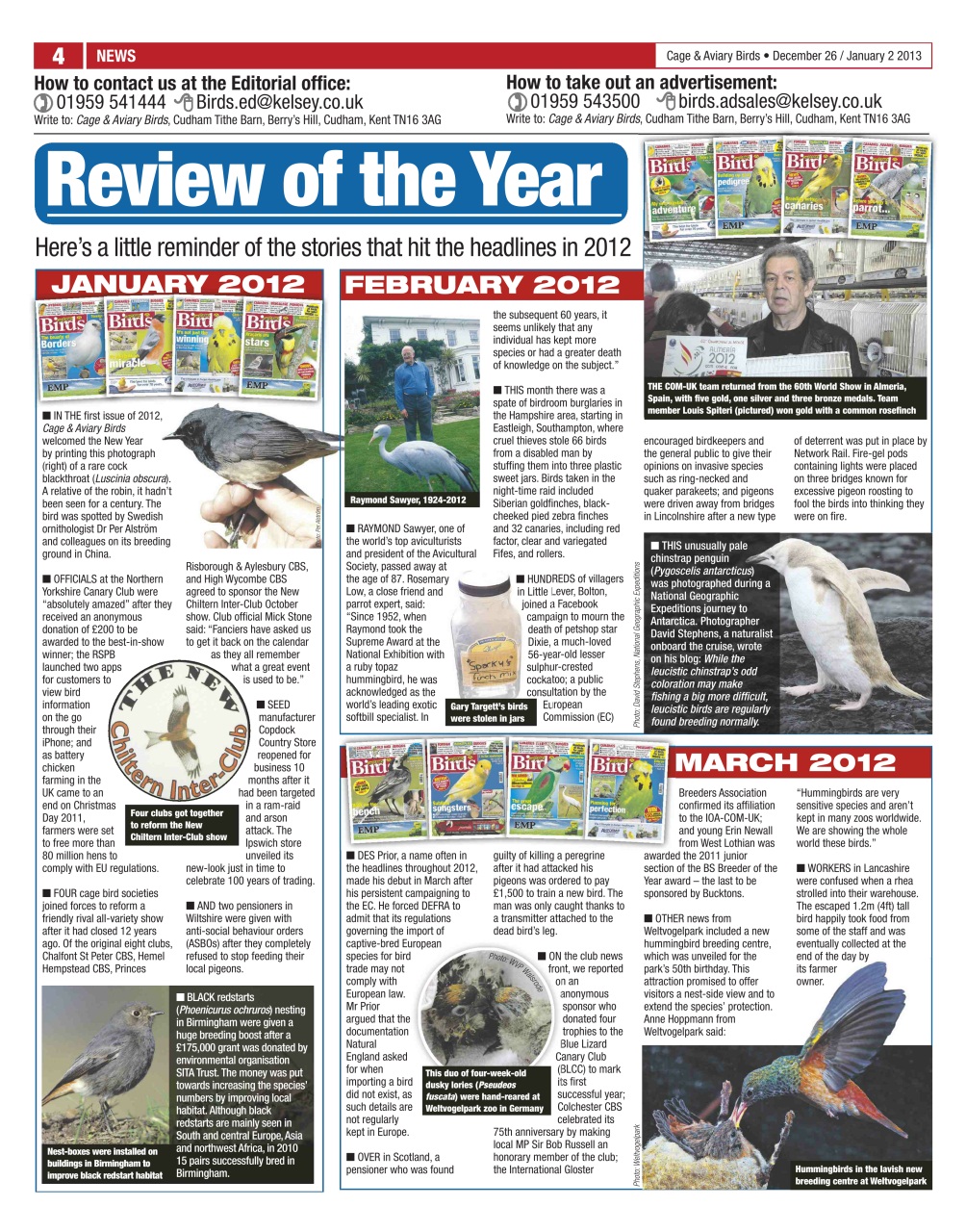 Cage & Aviary Birds Preview Pages