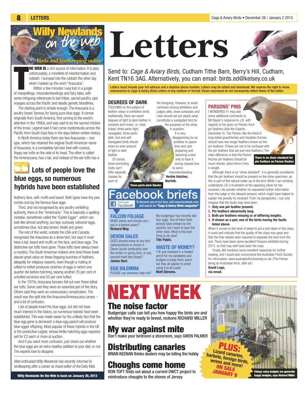 Cage & Aviary Birds Preview Pages