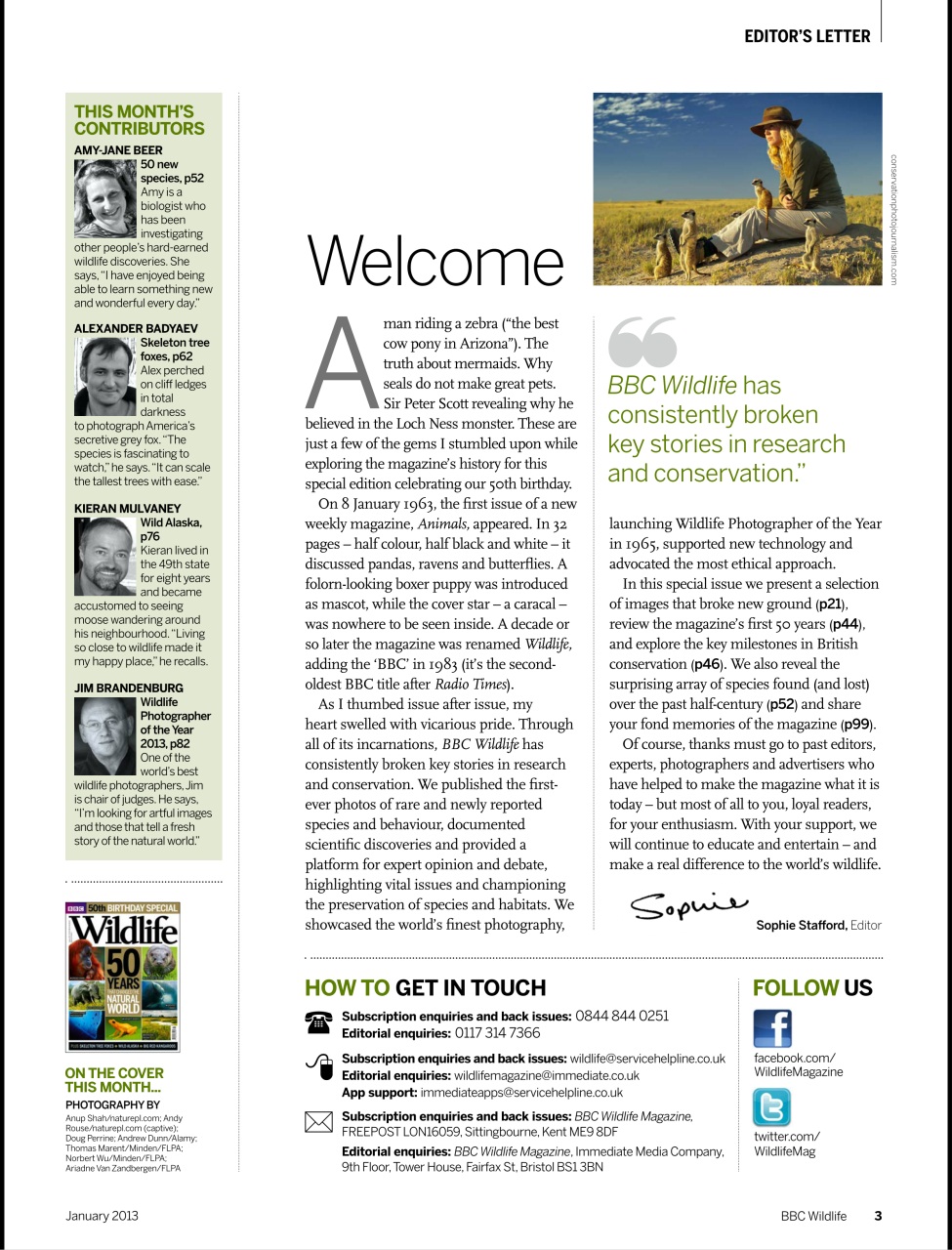 BBC Wildlife Magazine Preview Pages
