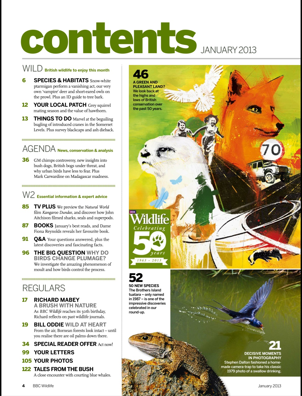 BBC Wildlife Magazine Preview Pages