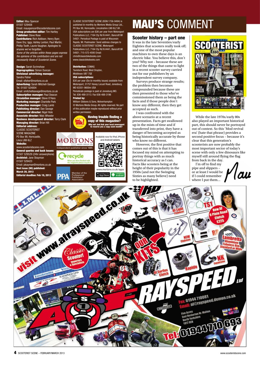 Classic Scooterist Preview Pages