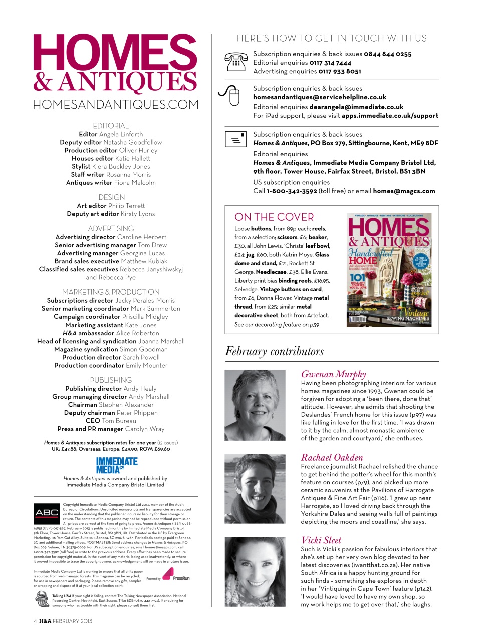 Homes & Antiques Magazine Preview Pages