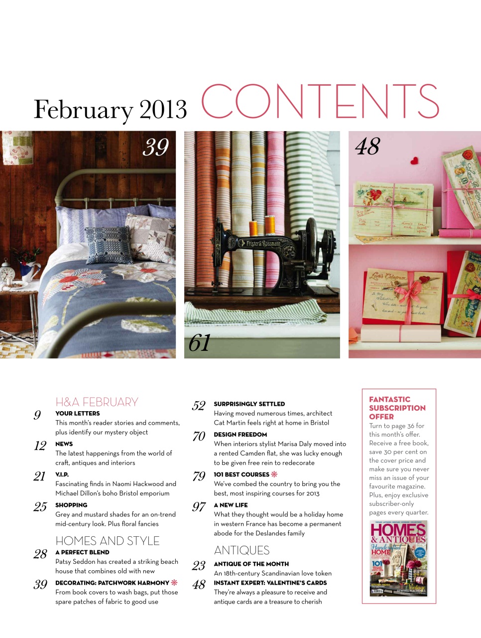 Homes & Antiques Magazine Preview Pages