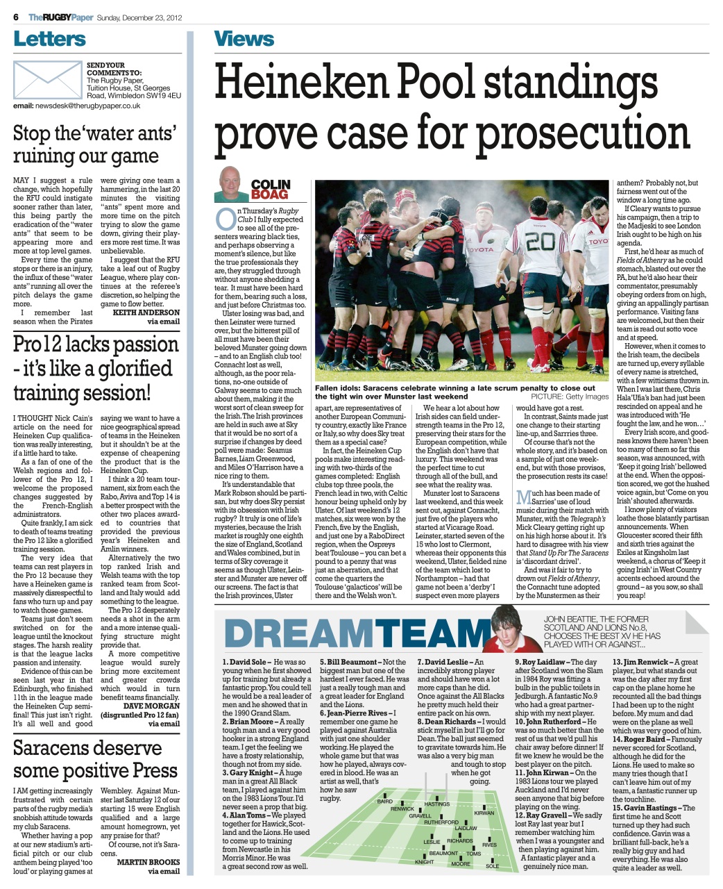 The Rugby Paper Preview Pages