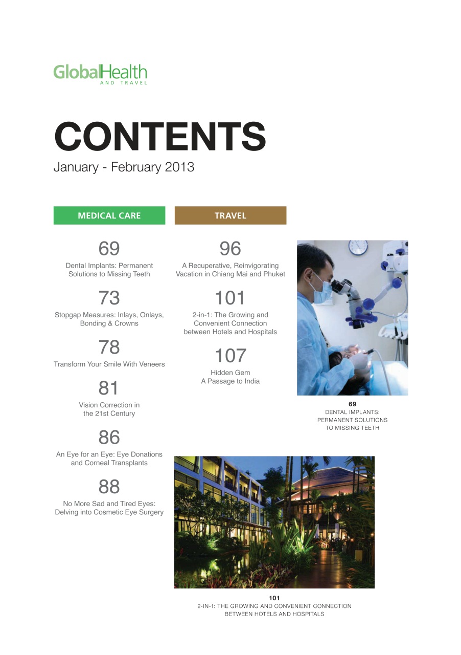 Global Health and Travel Preview Pages