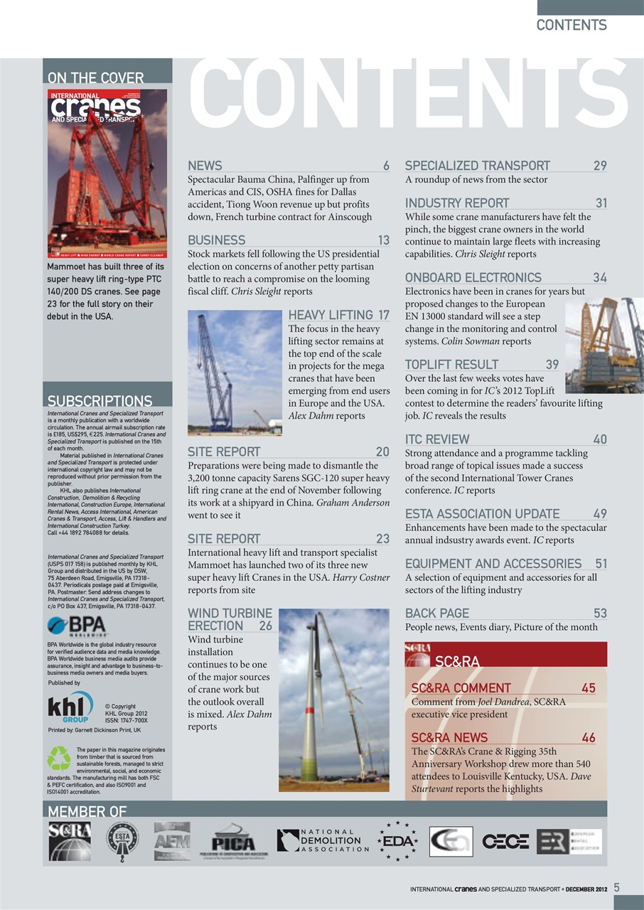 Int. Cranes and Specialized Transp Preview Pages