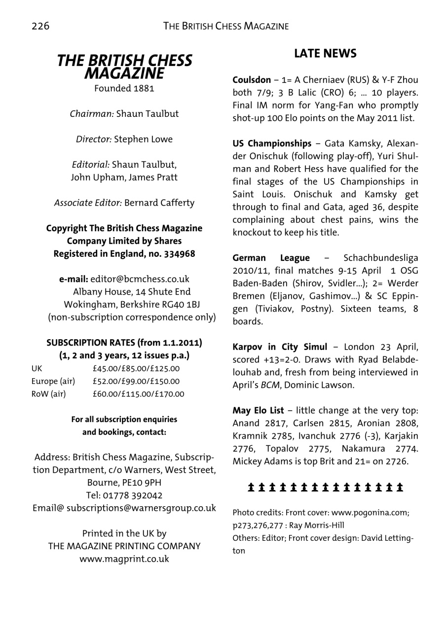British Chess Magazine Preview Pages