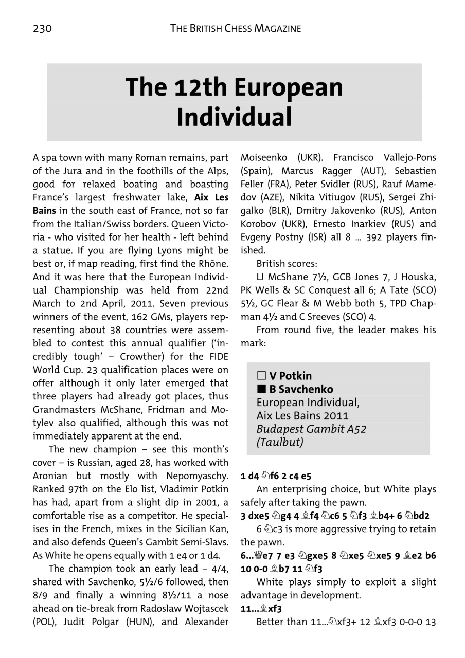 British Chess Magazine Preview Pages