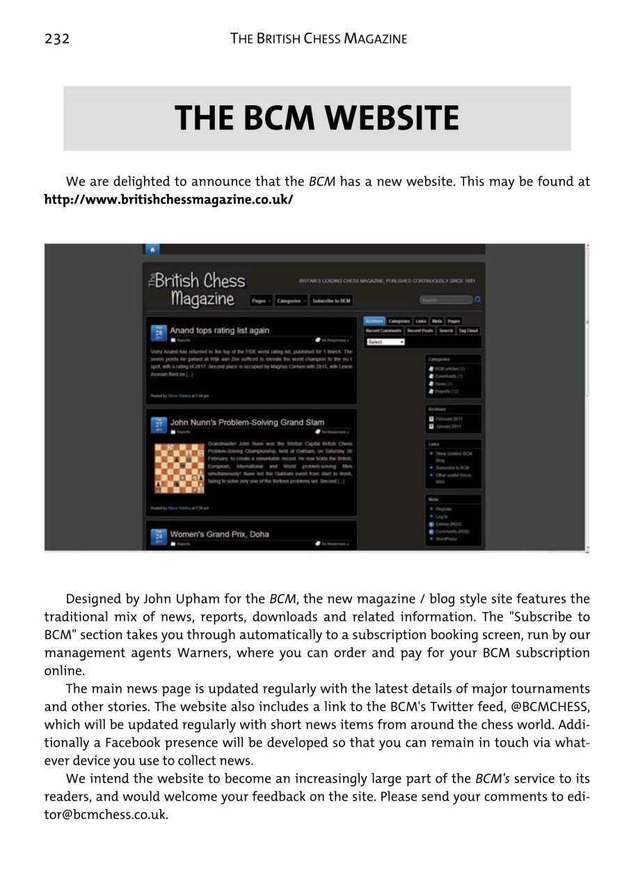 British Chess Magazine Preview Pages
