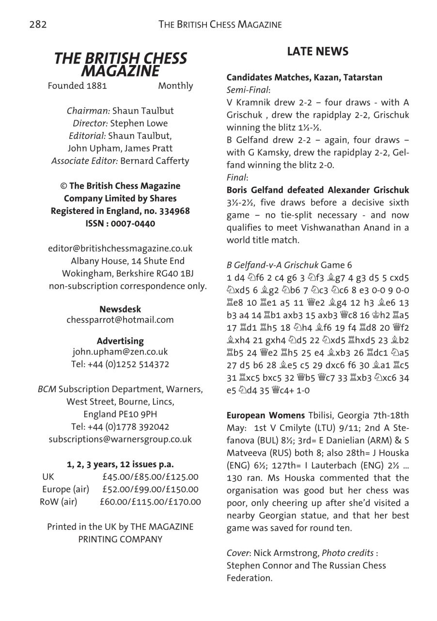 British Chess Magazine Preview Pages
