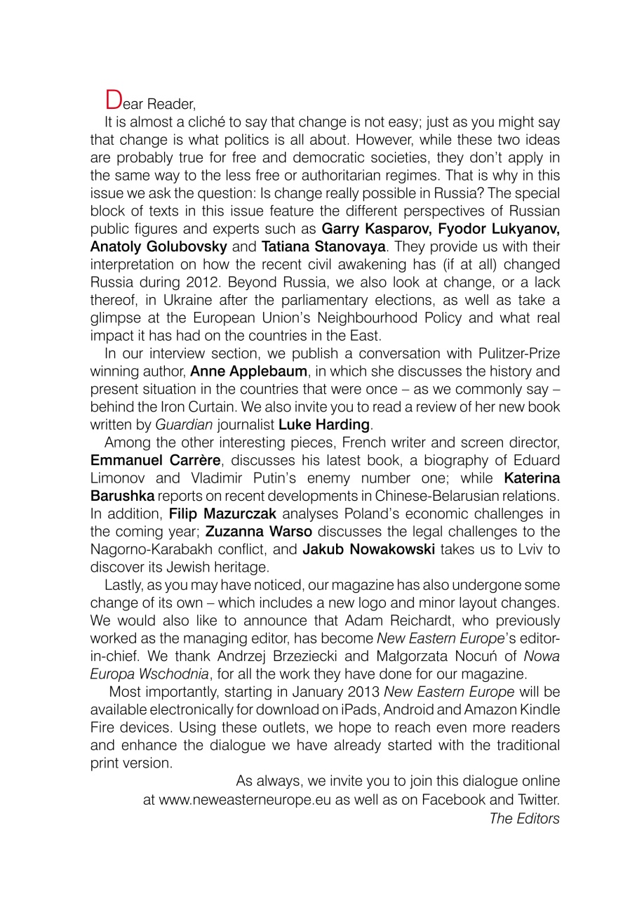 New Eastern Europe Preview Pages