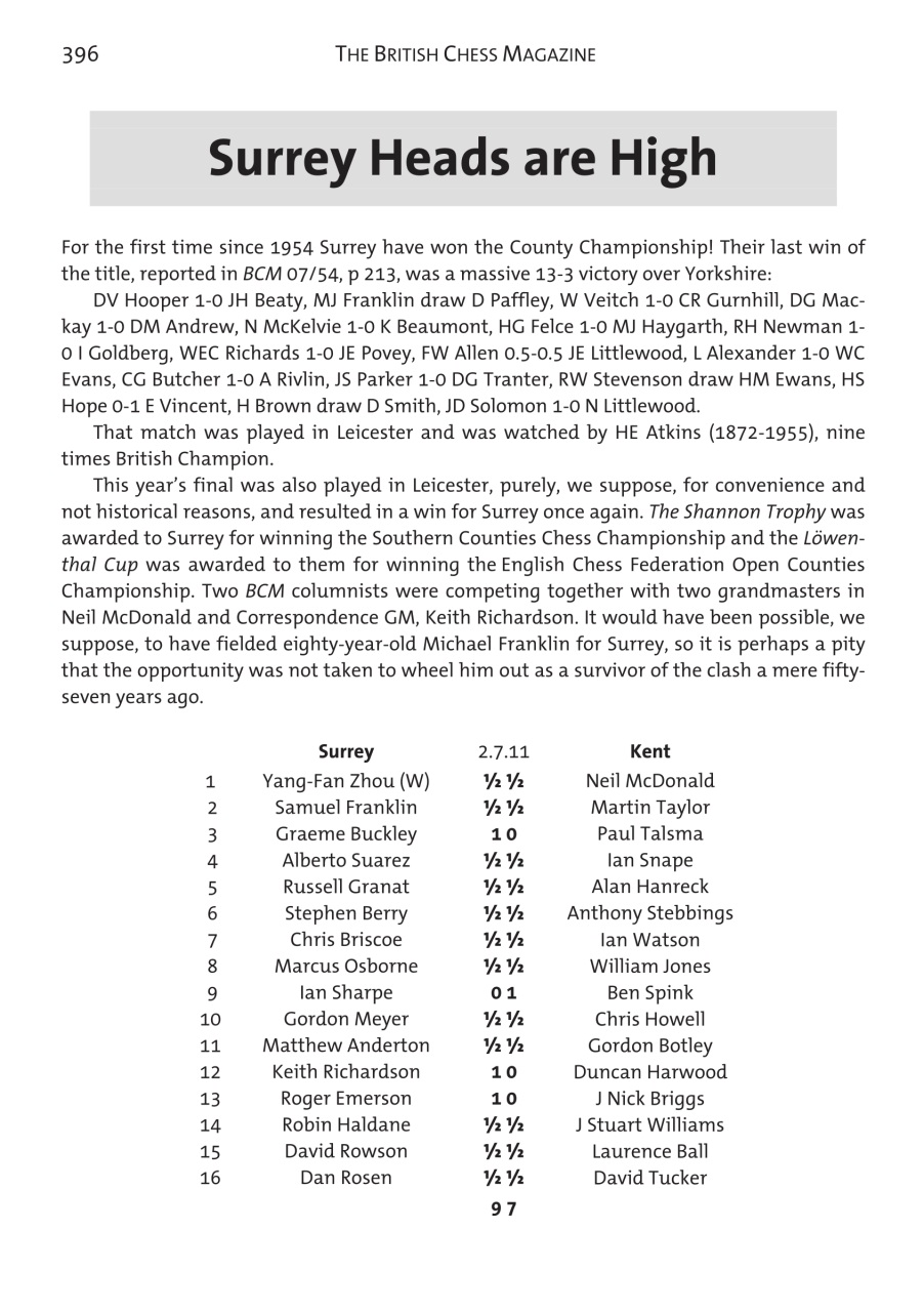 British Chess Magazine Preview Pages