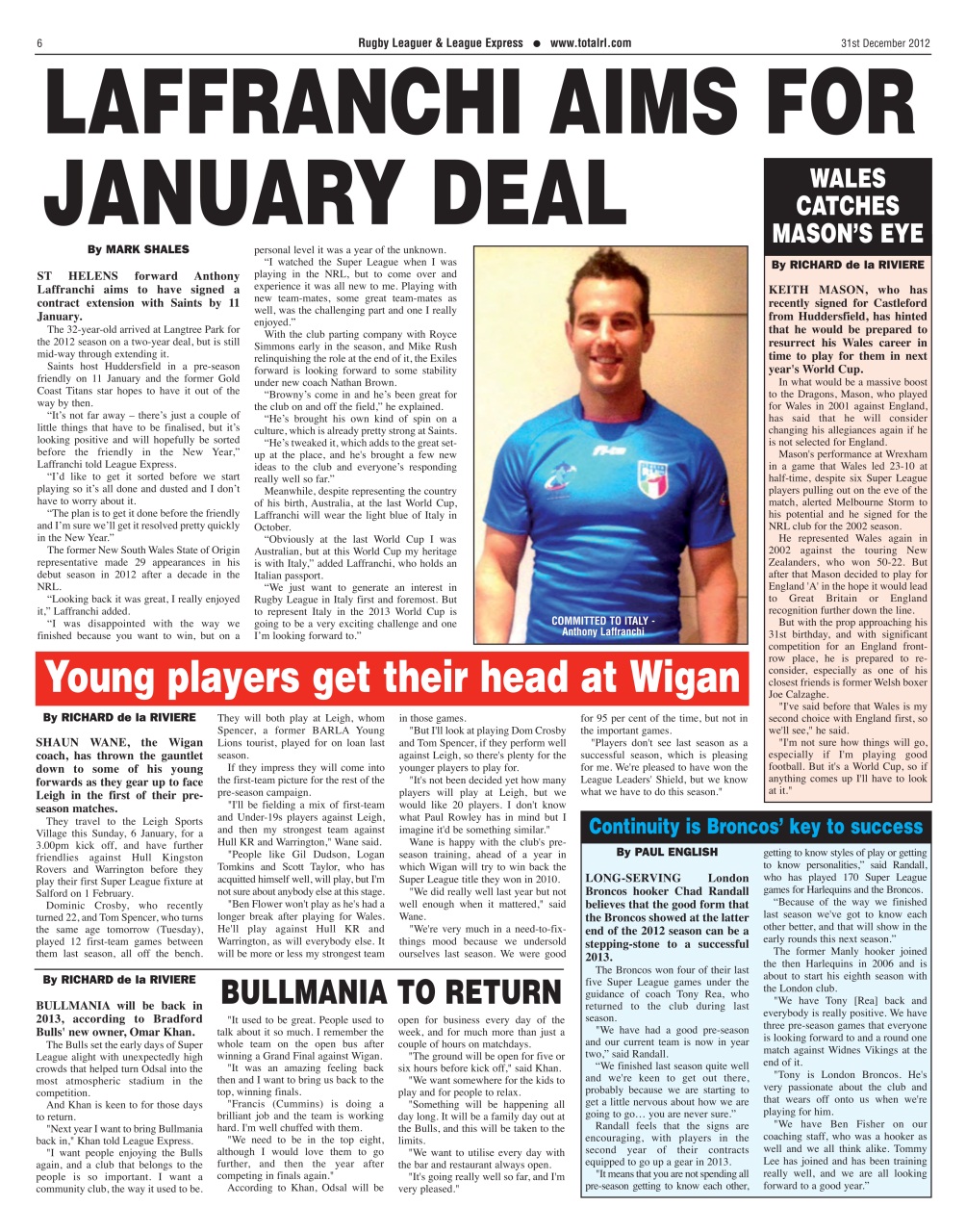 League Express Preview Pages