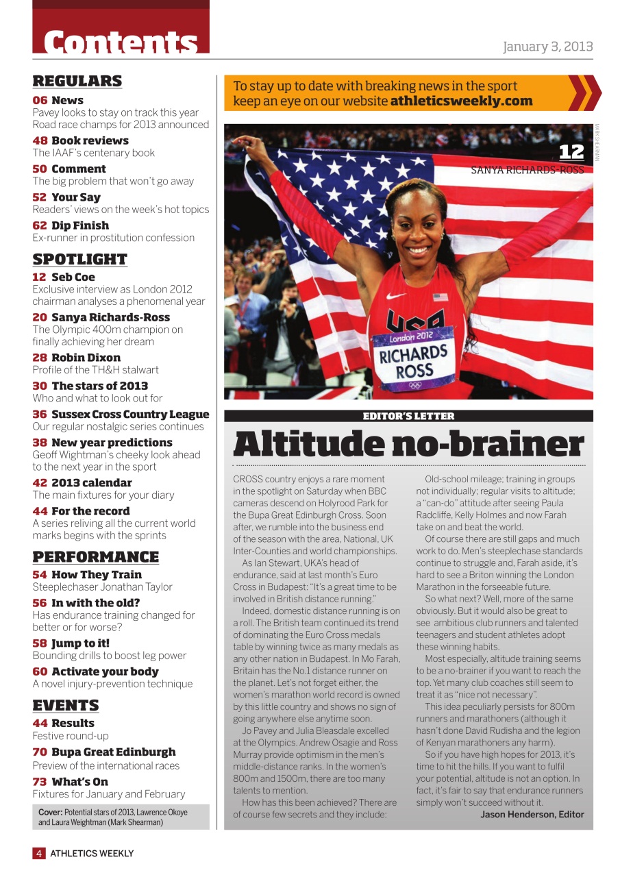 AW – Athletics Weekly Magazine Preview Pages