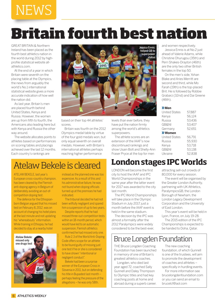 AW – Athletics Weekly Magazine Preview Pages