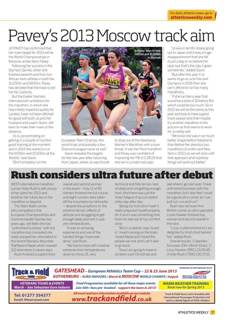 AW – Athletics Weekly Magazine Preview Pages