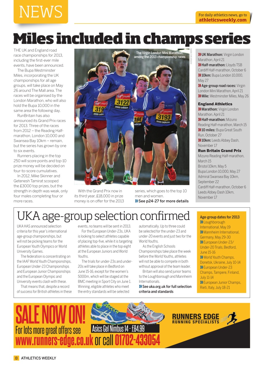 AW – Athletics Weekly Magazine Preview Pages