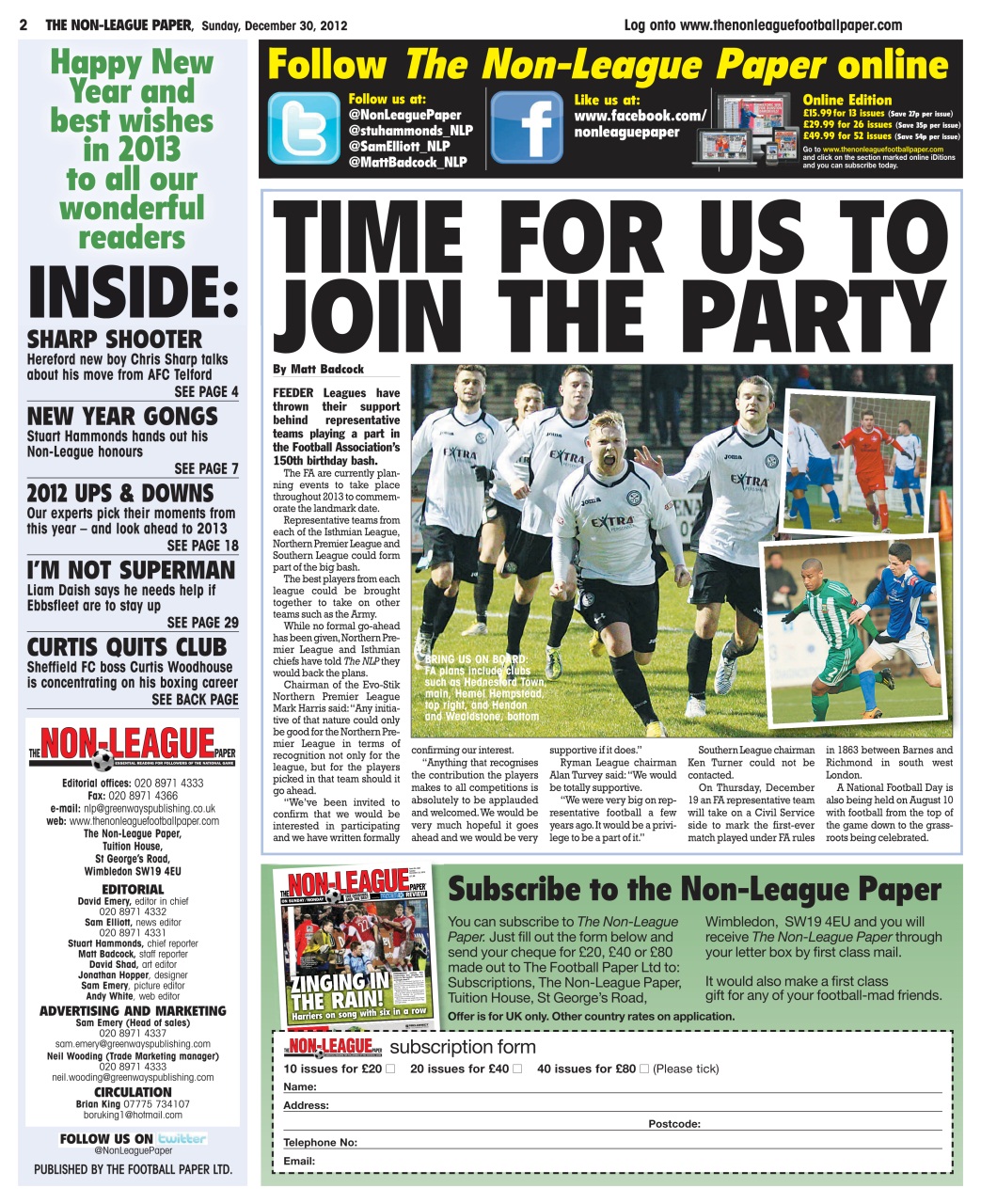 The Non-League Football Paper Preview Pages