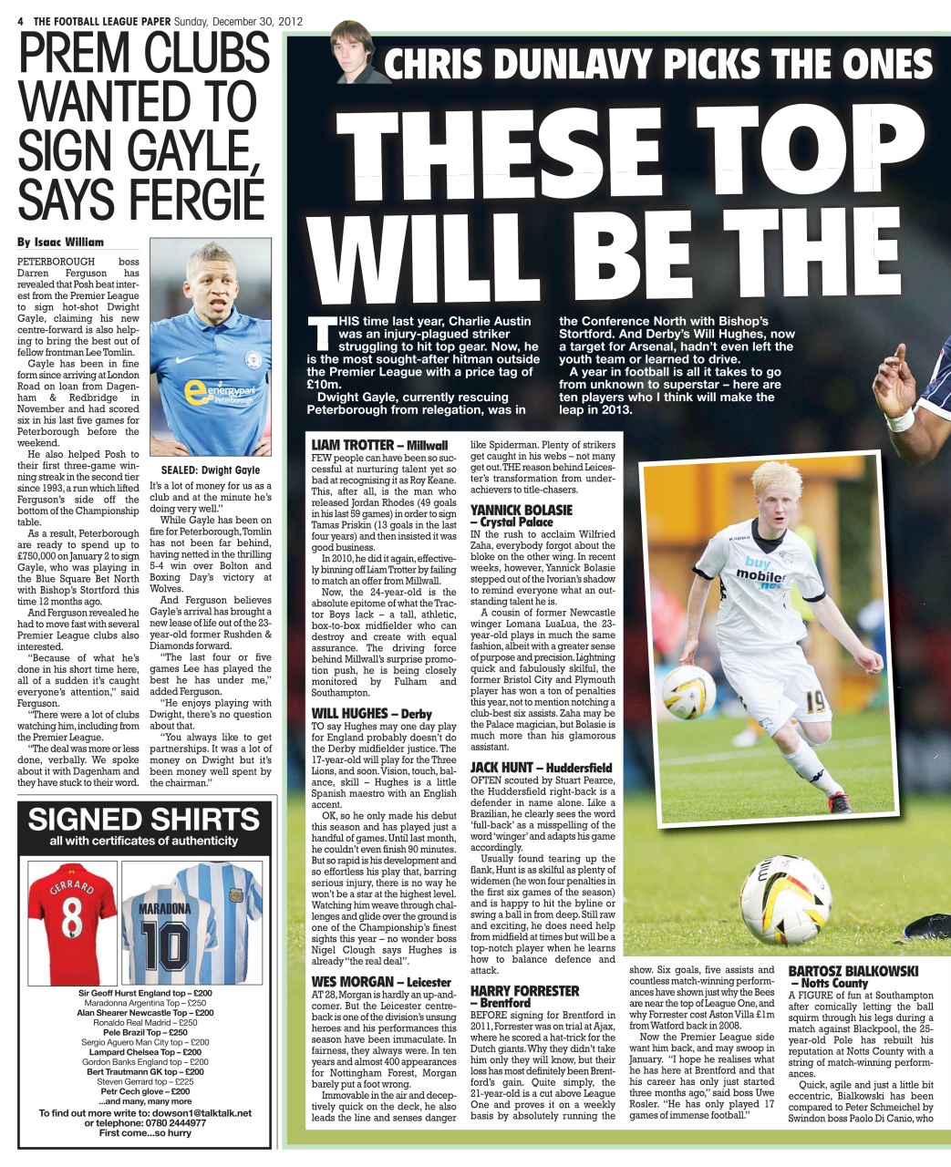 The Football League Paper Preview Pages