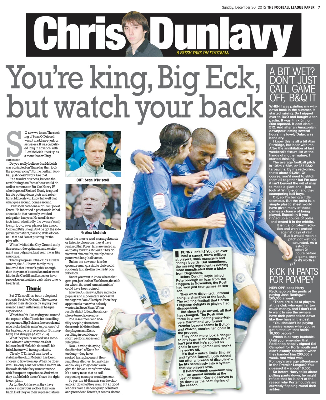 The Football League Paper Preview Pages