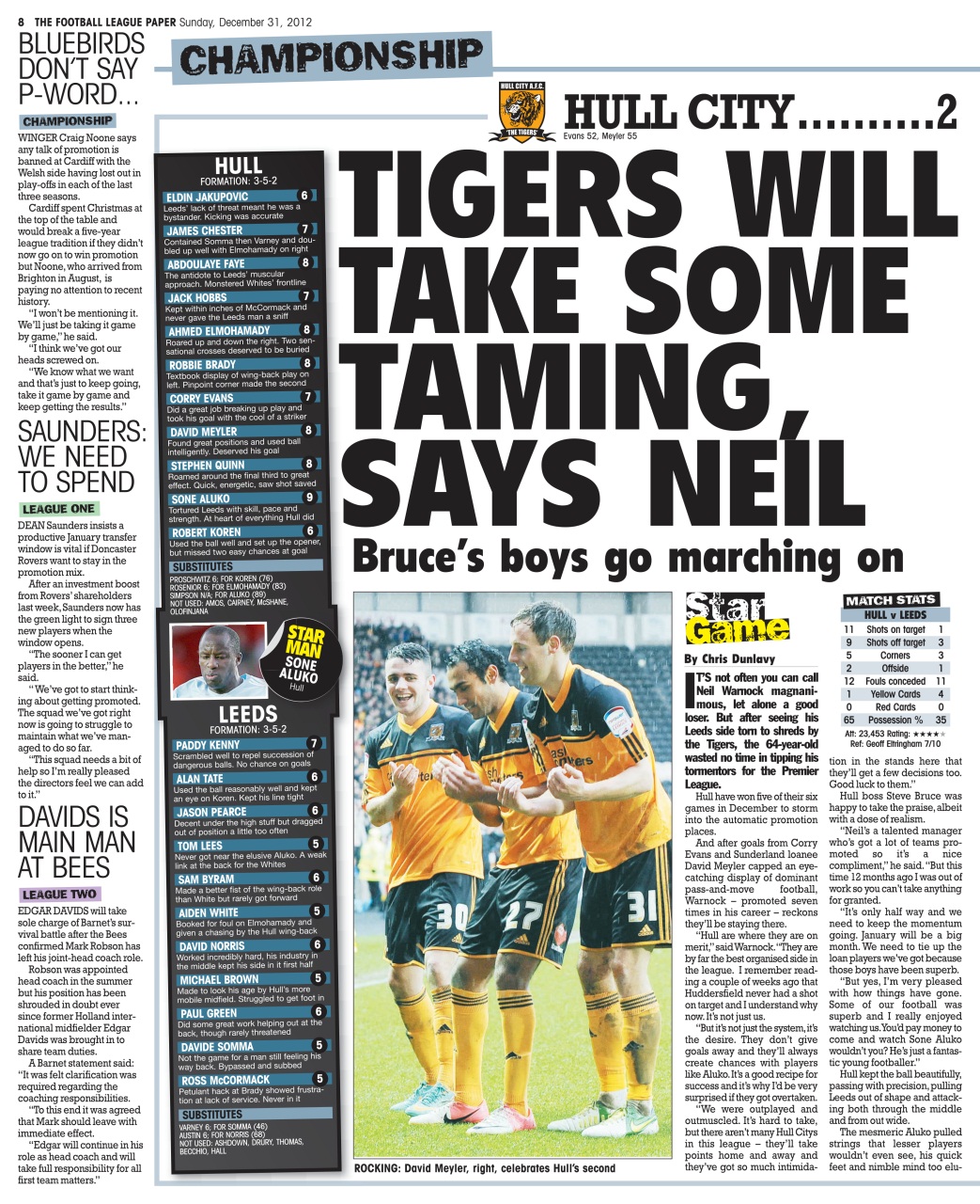 The Football League Paper Preview Pages
