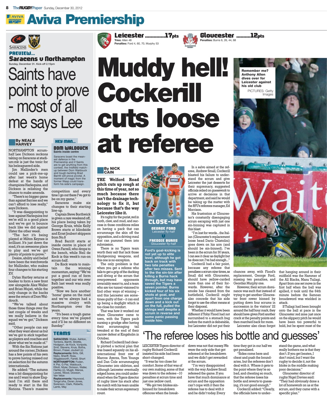 The Rugby Paper Preview Pages