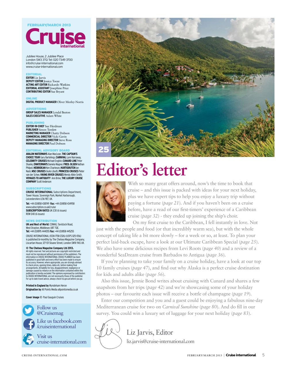 Cruise & Travel Preview Pages