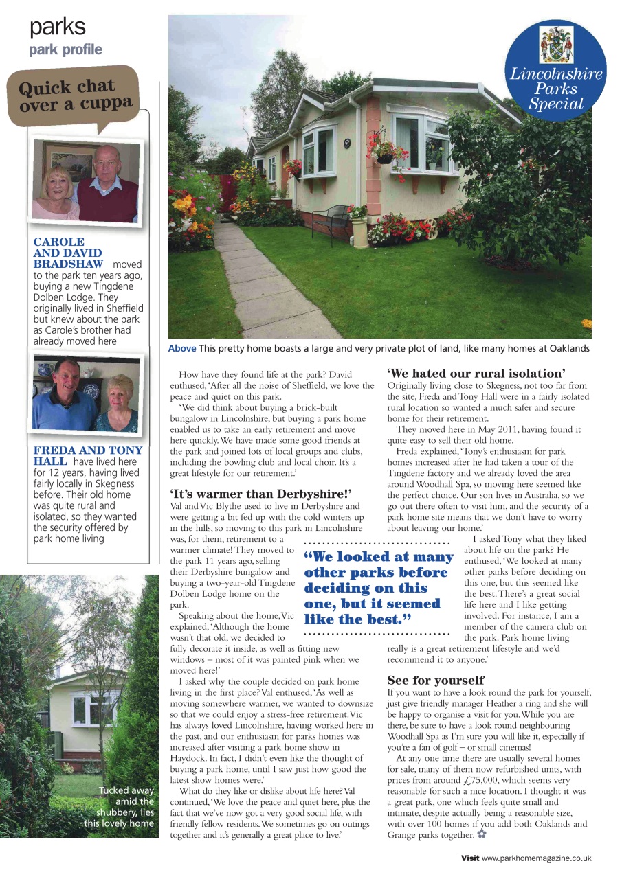 Park Home & Holiday Living Preview Pages