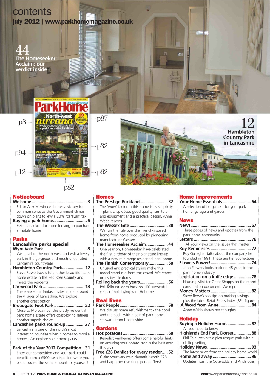 Park Home & Holiday Living Preview Pages