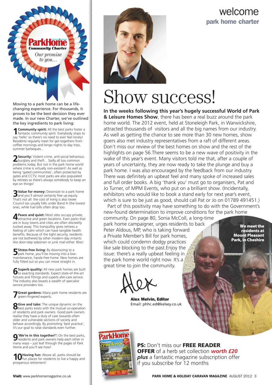 Park Home & Holiday Living Preview Pages