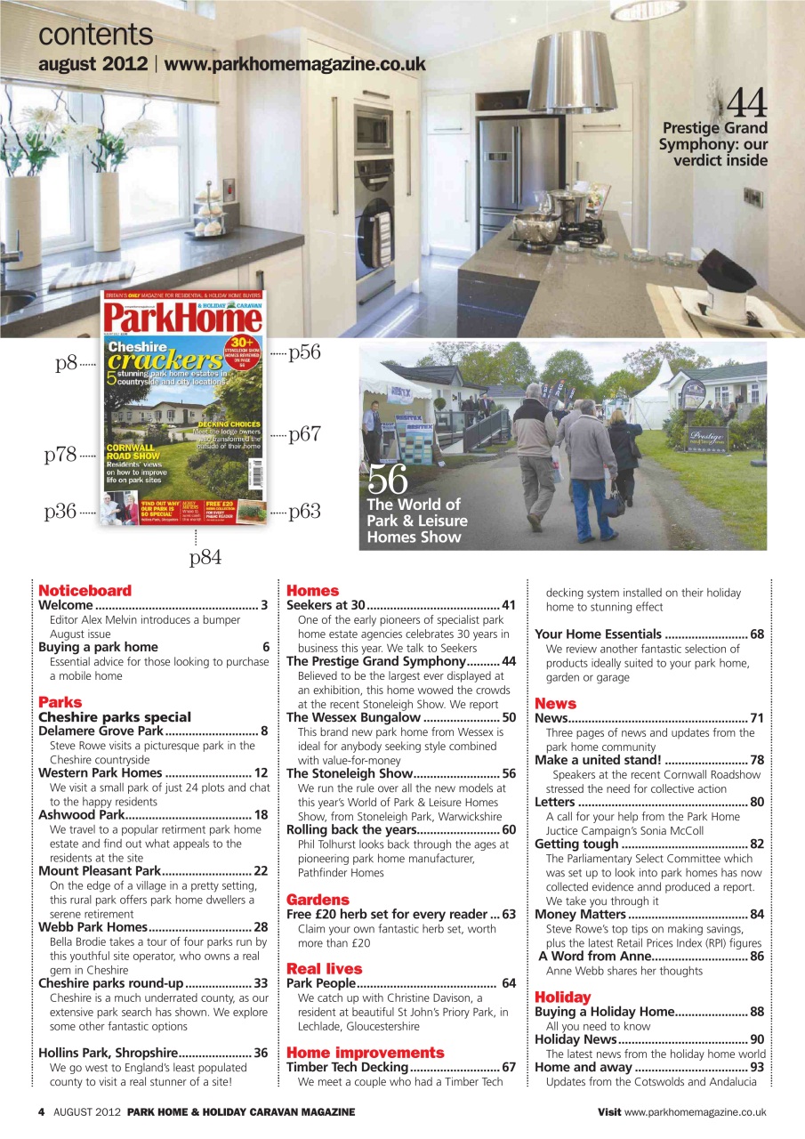 Park Home & Holiday Living Preview Pages