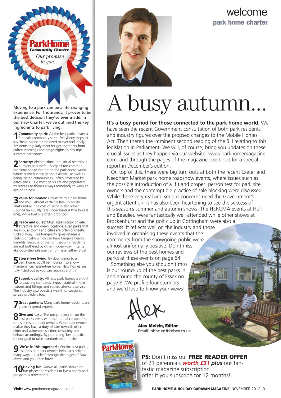 Park Home & Holiday Living Preview Pages