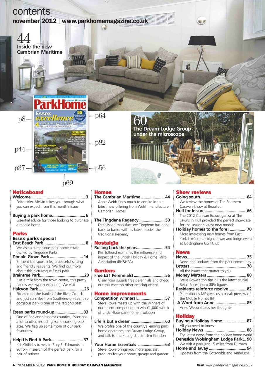 Park Home & Holiday Living Preview Pages