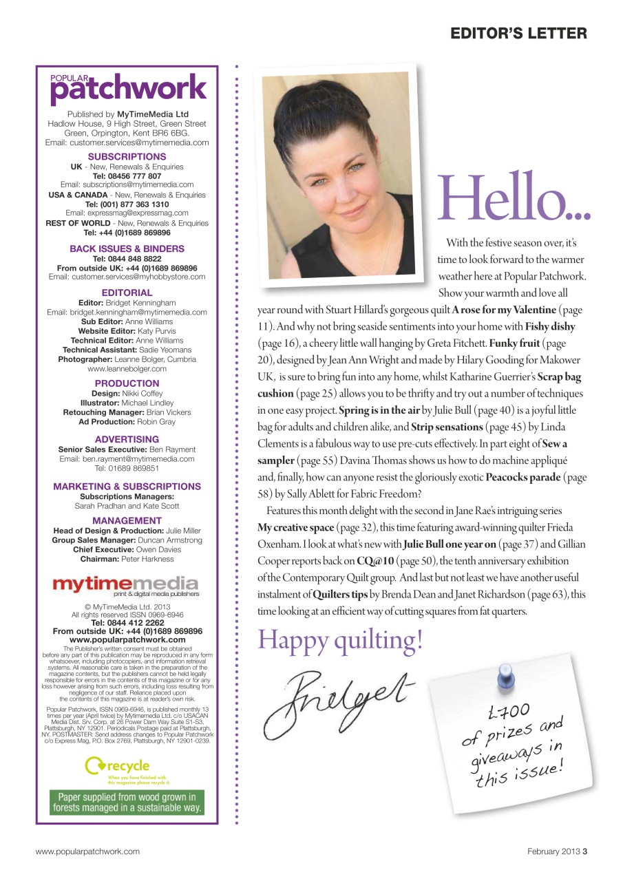 Popular Patchwork Magazine Preview Pages