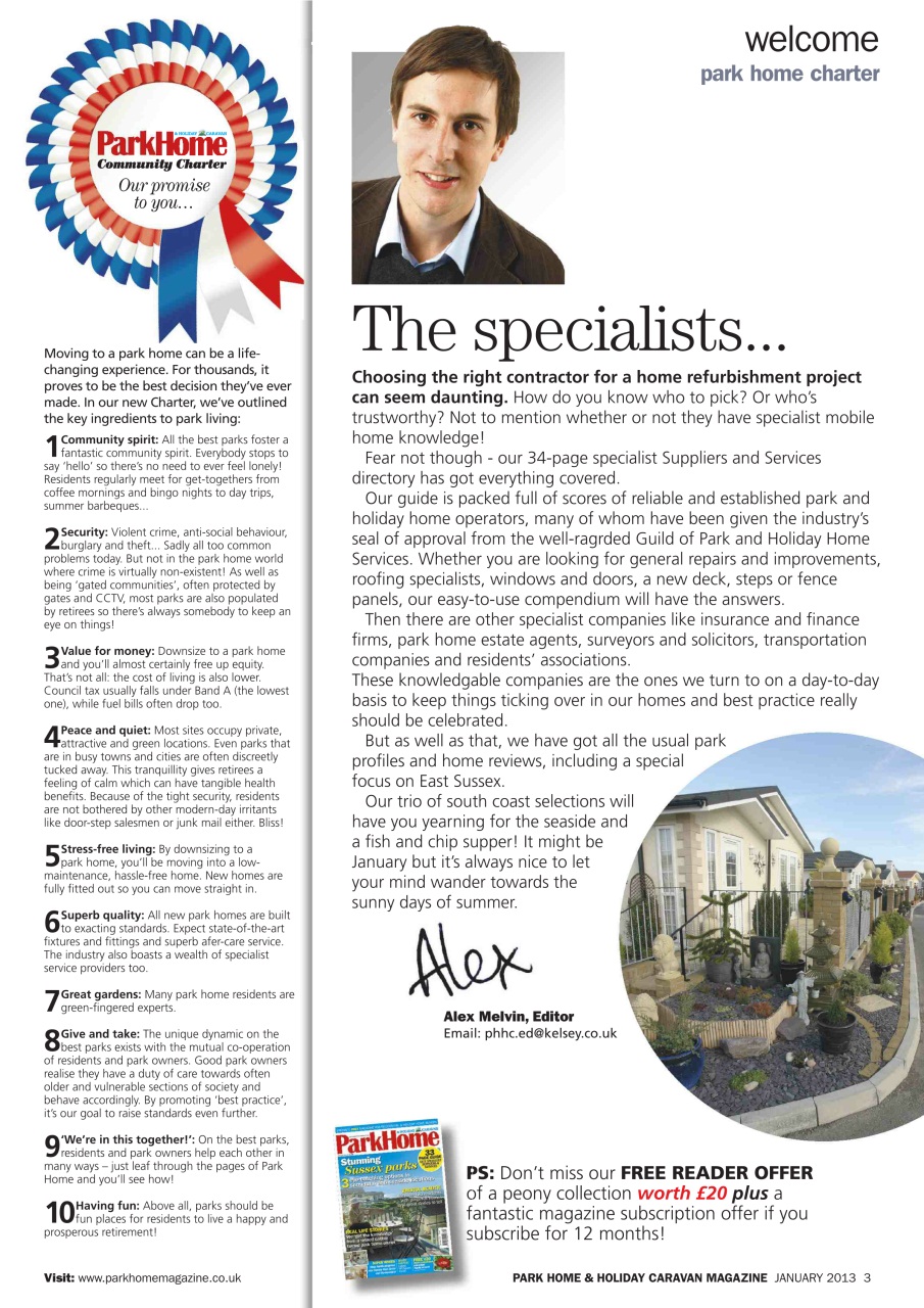 Park Home & Holiday Living Preview Pages
