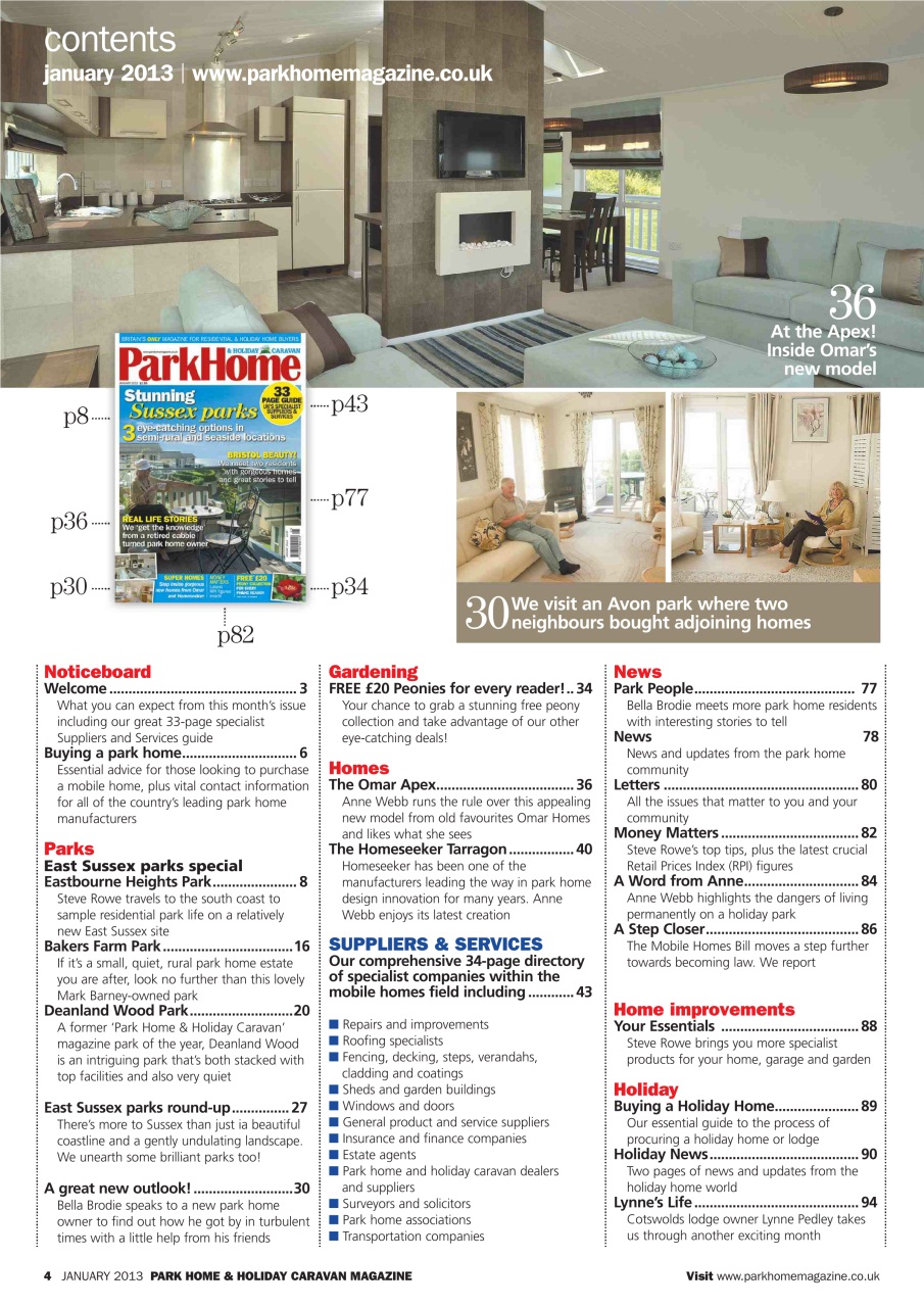 Park Home & Holiday Living Preview Pages
