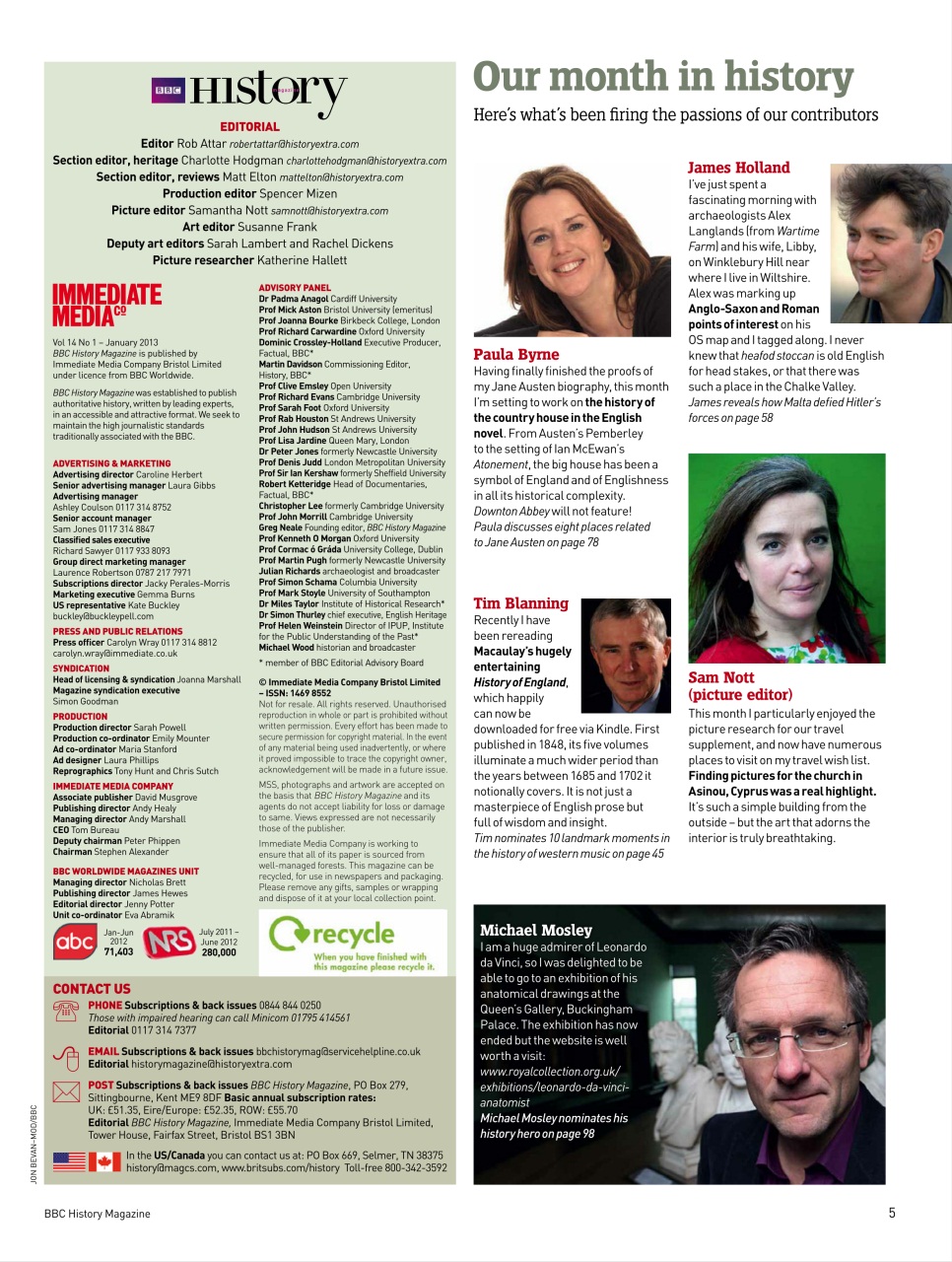 BBC History Magazine Preview Pages